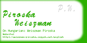 piroska weiszman business card